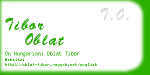 tibor oblat business card